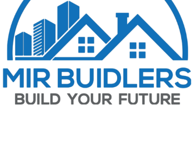 MIR BUILDERS builder building flat logo minimal real estate realestate realestate logo