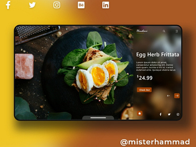 Houdini Food Website UI design | @misterhammad app food website illustration misterhammad typography ui design ui designer uiux uiuxdesign web