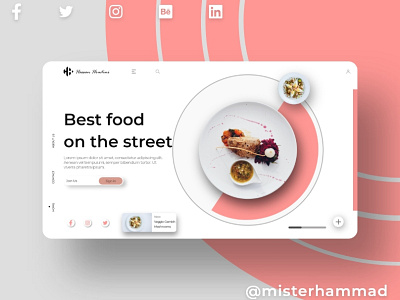 Street Food Website UI design | @misterhammad app branding food website misterhammad typography ui ui design ui designer uiux uiuxdesign ux