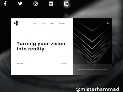 Vision Website UI design app ui design illustration misterhammad typography ui design ui designer uiux uiuxdesign ux