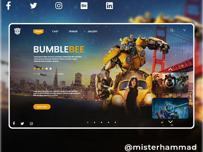 Bumblebee Website UI app ui branding design illustration misterhammad typography ui design ui designer uiux uiuxdesign