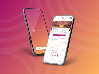 Softlyf Event Planner | UI/UX Mobile App Design app ui design designbyhammad gradient misterhammad service provider softlyf ui design ui designer uiux uiuxdesign