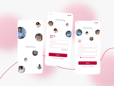 SELFless | Medical App UI/UX Design african app ui appointment doctor drug medical medicine misterhammad patient signin signup typography ui design ui designer uiux uiuxdesign white