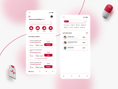 SELFless | Medical App | HomePage UI/UX Design app ui appointment consultation design doctor drug store medical misterhammad patient pharmacy typography ui design ui designer uiux uiuxdesign