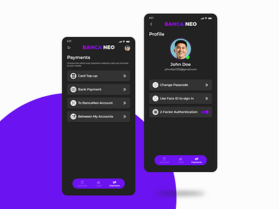 BancaNeo - Banking App - Redesign app ui bank banking app currency design hammad hassan misterhammad typography ui design ui designer uiux uiuxdesign