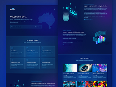 DataAU Website Concept data landing page ui ux web web design website website concept website design