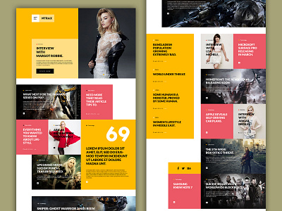 Ntrax concept - 01 blog magazine media multipurpose news web design website website design