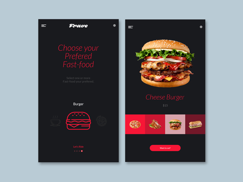 Fast Food app by Ronnie Abs on Dribbble