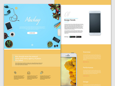 Mackay Landing page agency app business corporate landing page ui web design website