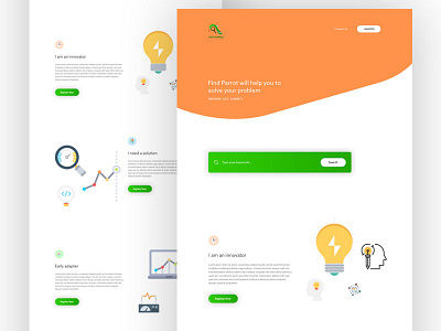 FindParrot homepage design app app landing page company homepage landing page saas software web website