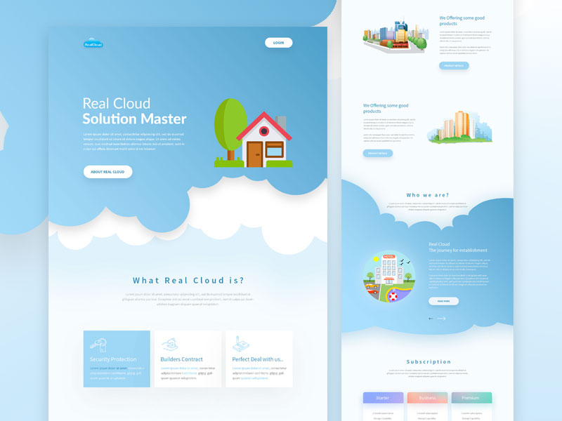 Real Cloud Landing Page By Ronnie On Dribbble