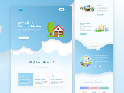 Real Cloud Landing page business cloud landing page marketing product software website