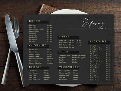 Menu Design branding design digitalart illustration menu vector