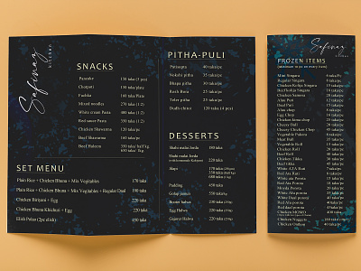 Dessert menu design branding digitalart