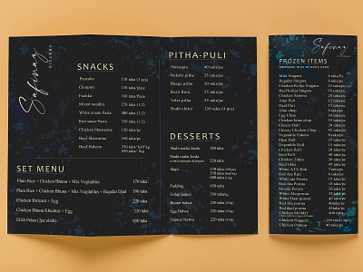 Dessert menu design branding digitalart