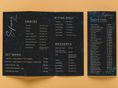 Dessert menu design
