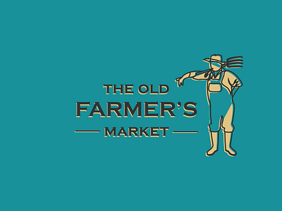 The old farmer's market farmer farmers market grocery store logo playoff