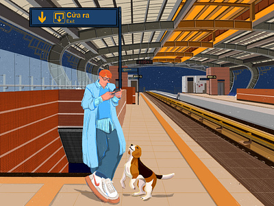 Commute with Pet - illustration