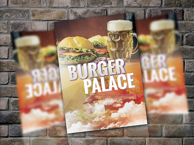 Burger Palace Flyer burger flyer food palace promotional