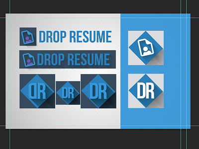 Drop Resume Logo Concept company design drop flat resume