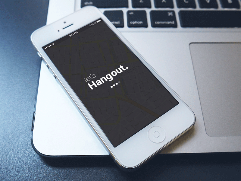 Let's Hangout App Ui Design aftereffects app color design flat for hangout photoshop ui
