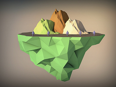 Polygon Landscape awesome cinema4d color landscape polygon