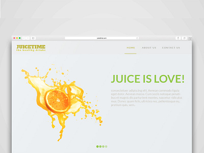 JuiceTime Website Template design healthy juice minimal template time website