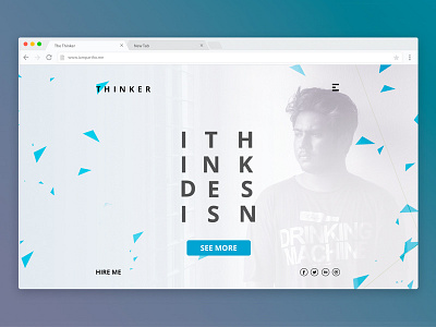 The Thinker Portfolio template design