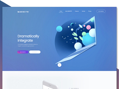 MARKETR Website User Interface Design