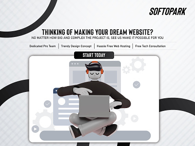 Best Web Development Company in Bangladesh 3d illustration mark sketch softopark web design web development website