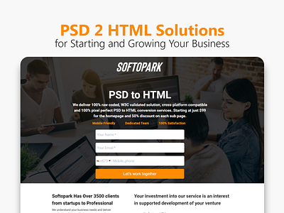 PSD to HTML Service bangladesh training center html html5 illustration psd softopark software design web design web development web template website