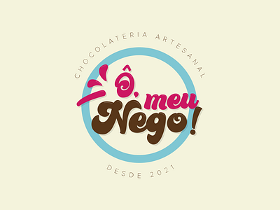 Chocolateria Artesanal "Ô, Meu Nego!" branding chocolate design logo shopping