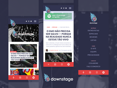 This is Downstage emo figma front-end mobile music ui ui design wordpress