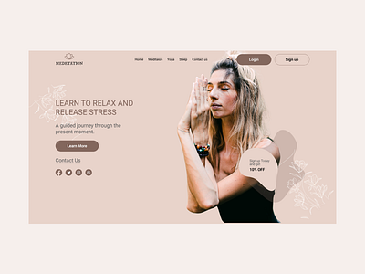 Meditation Landing Page | Daily UI Challenge.