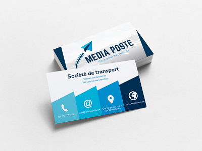 Business Card | Media Poste branding business card illustration logo transport vector