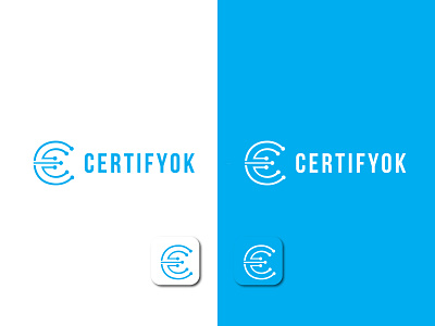 Certifyok branding design flat icon illustration logo minimal vector