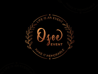 Ozee Event art branding calligraphy creative design elegant event logo event management logo event planners logo flat graphic design icon illustration logo minimal unique vector