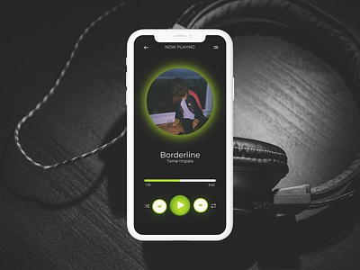 Simple Dark mode music player