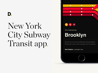 New York City subway transit app concept app mobile mobile app new york city subway typography