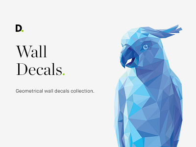 Geometrical wall decals bear fox geometrical geometry icon illustration parrot wall decals