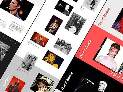 Tribute to David Bowie, website concept bowie concept david bowie desktop music site tribute type typography website