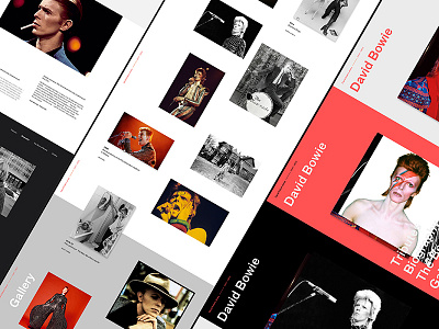 Tribute to David Bowie, website concept