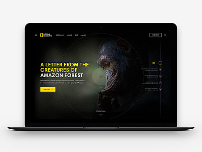 National Geographic - Concept animals design desktop national geographic ui website