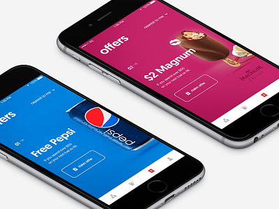 Coupon mobile app concept coupon icecream magnum mobile mobile app mobile design offers pepsi ui ux