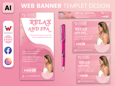 SPA Web Banner Templet art artwork businesscards designer logodesign logodesigns marketing mixtapecover poster
