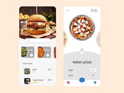 pizza app appdesign design fastfood new pizza ui uidesign ux