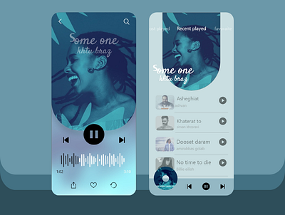 music palyer app appdesign design illustration mobile music music app music player new ui uidesign ux