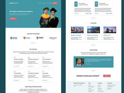 Education landing page ( throw back )