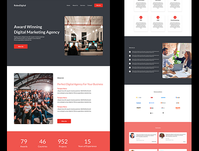 Digital marketing agency landing page digital marketing digital marketing agency figma landing page landing page ui photoshop uiux web design