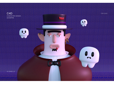 C4D -Vampire Counts c4d illustration ui 插画